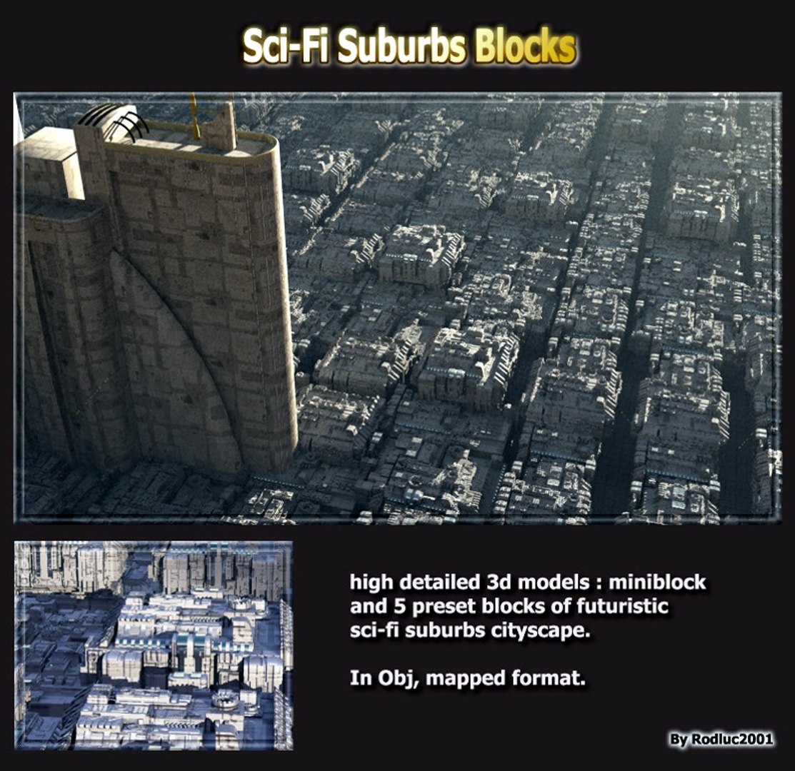 Blocks Cityscape 3d Model