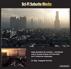 blocks cityscape 3d model