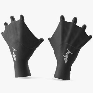 Darkfin Webbed Power Swimming Gloves Dry 3D model