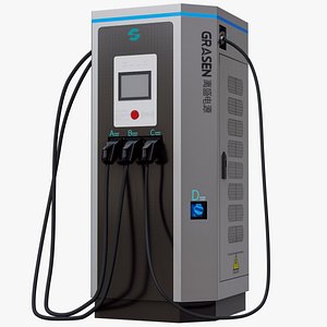 3D model EV Charging Station Grasen PBR