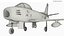 Vintage Jet Fighter With Blue Tail Silver with Interior