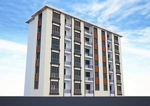 ornate building facade 3D model
