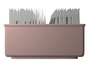 sugar packets and holder
