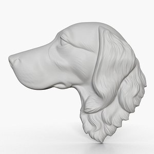 Dog Head Relief 1 3D