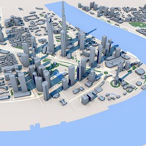 3D model Shanghai Tower Skyscraper in Shanghai China