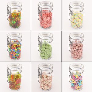 candy jars 3D model
