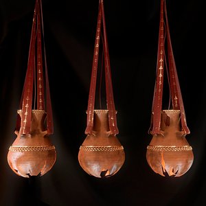 chandelier old ceiling light 3D model