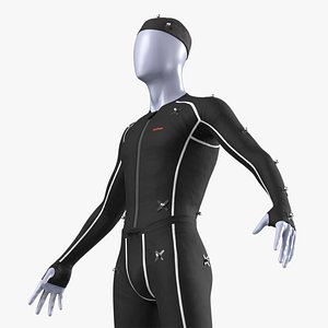 OptiTrack Motion Capture Suit on Mannequin 3D model