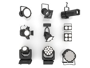 Stage Lighting Collection 3D model