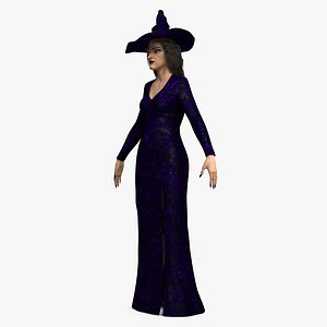 3D witch woman model