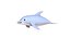 Low Poly - Dauphin de dessin animé truqué