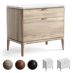 3D West Elm Parker Nightstand model