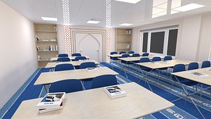 Islamic Classroom Low-poly 3D model