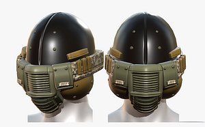 3D gas mask helmet model