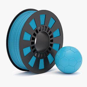 3D 3D Printer Filament Blue model