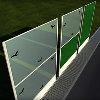 Plastic noise barrier
