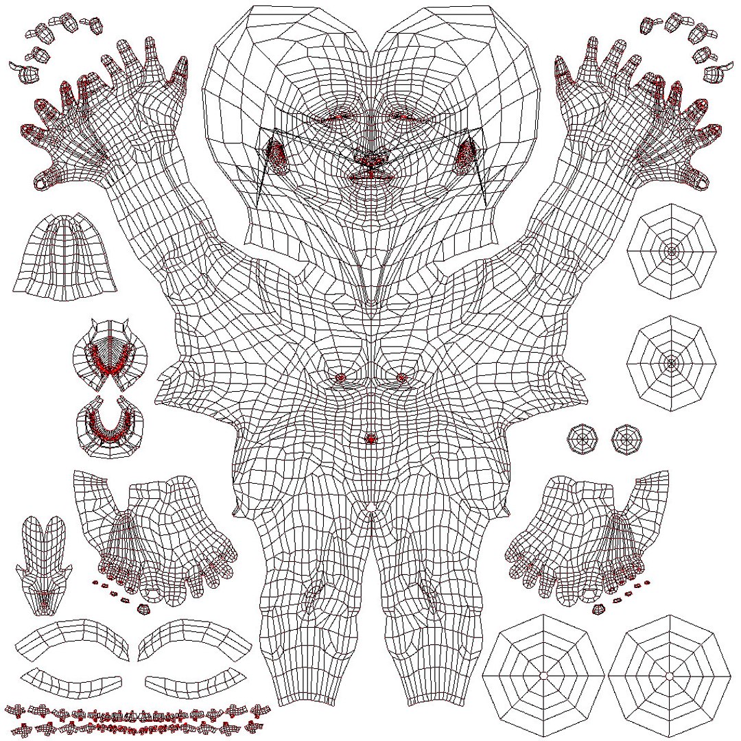lightwave female character demon