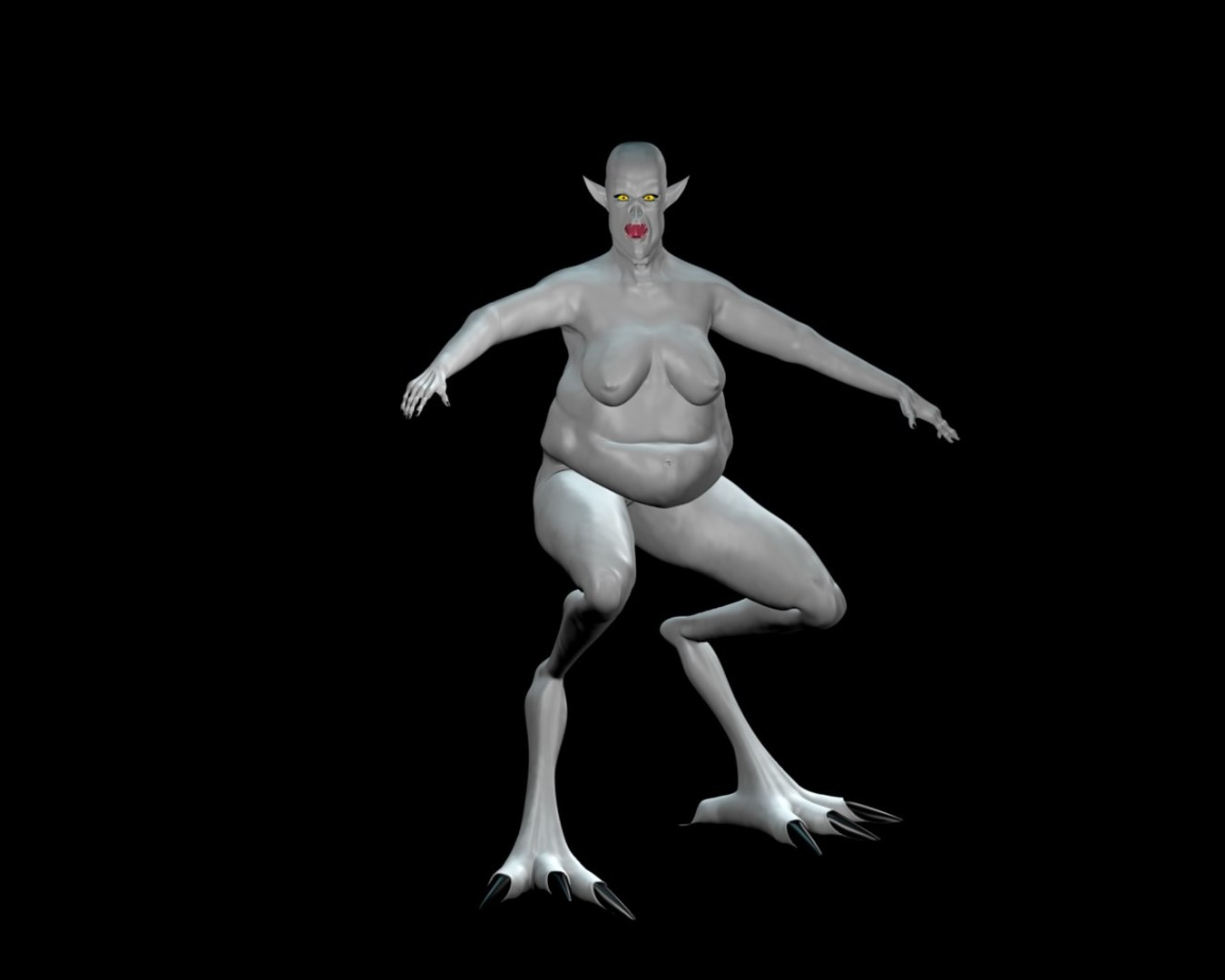 lightwave female character demon