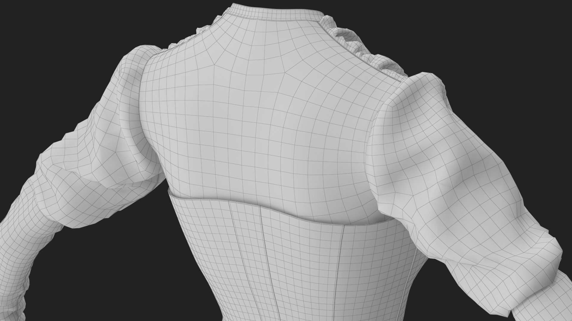 Blouse with Corset Leather 3D model https://p.turbosquid.com/ts-thumb/S0/jwHf18/g1/wireframe_08/jpg/1694609273/1920x1080/fit_q87/85a636d4e910d3c9adccb908383c8758f280adec/wireframe_08.jpg