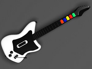 realistic guitar hero rock 3d model