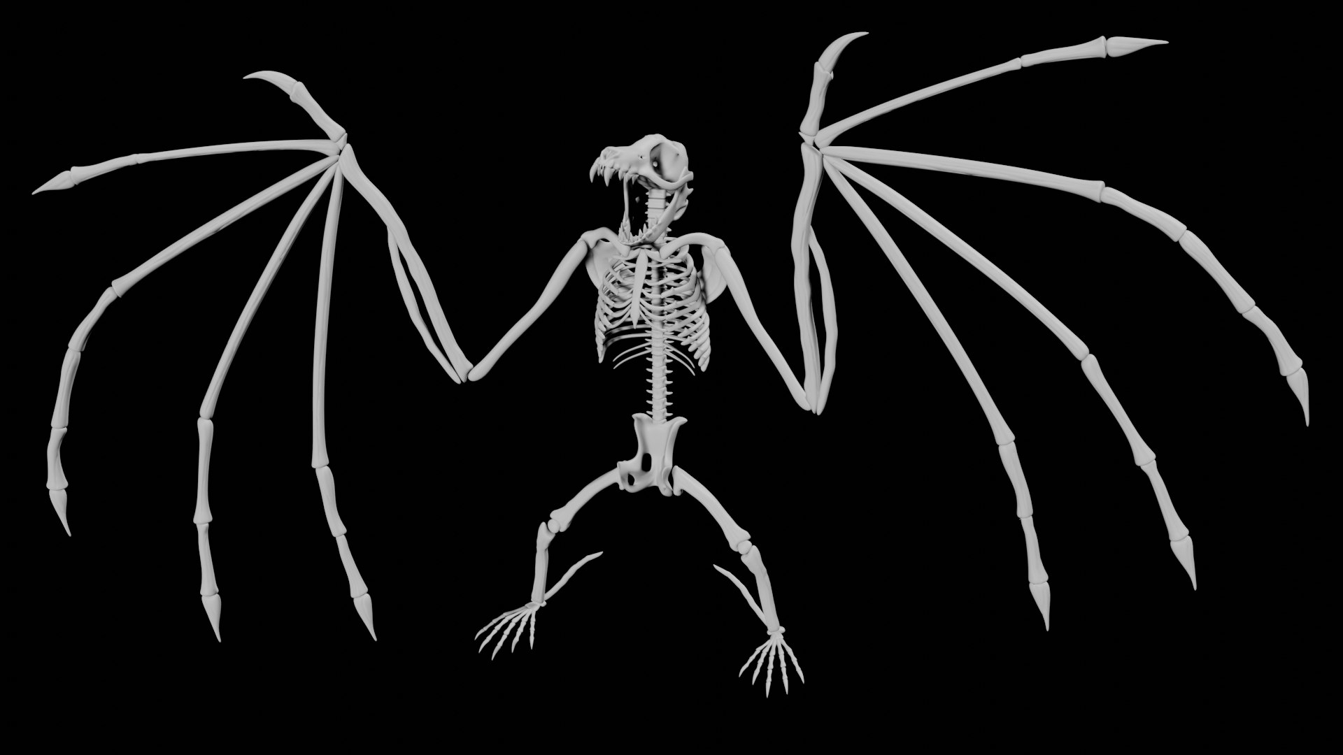 3D Rigged Bat Skeleton - TurboSquid 1839722