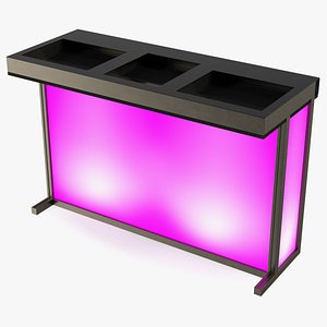 3D model DJ Stand with Purple Lighting