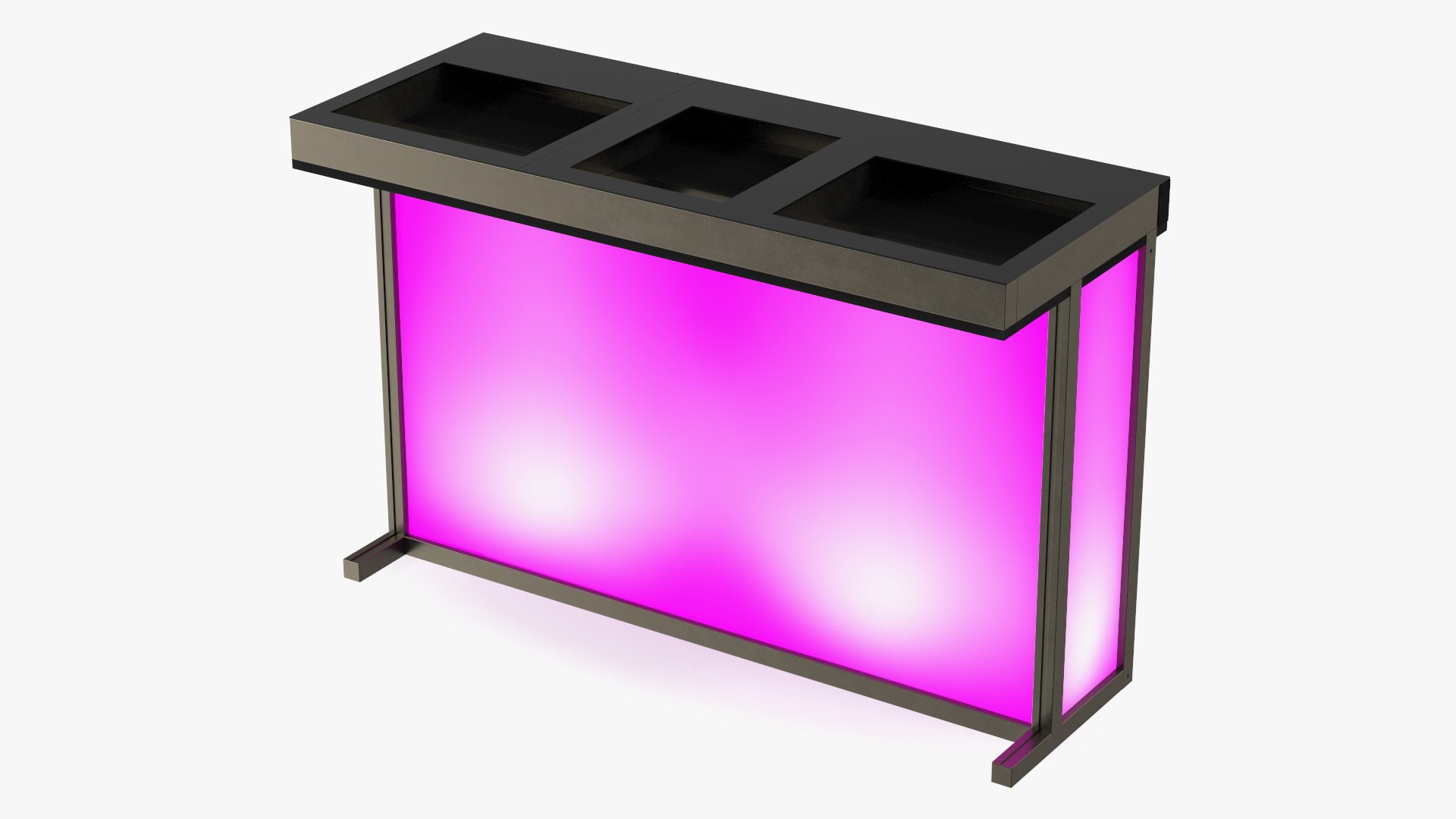 DJ Stand with Purple Lighting 3D model preview