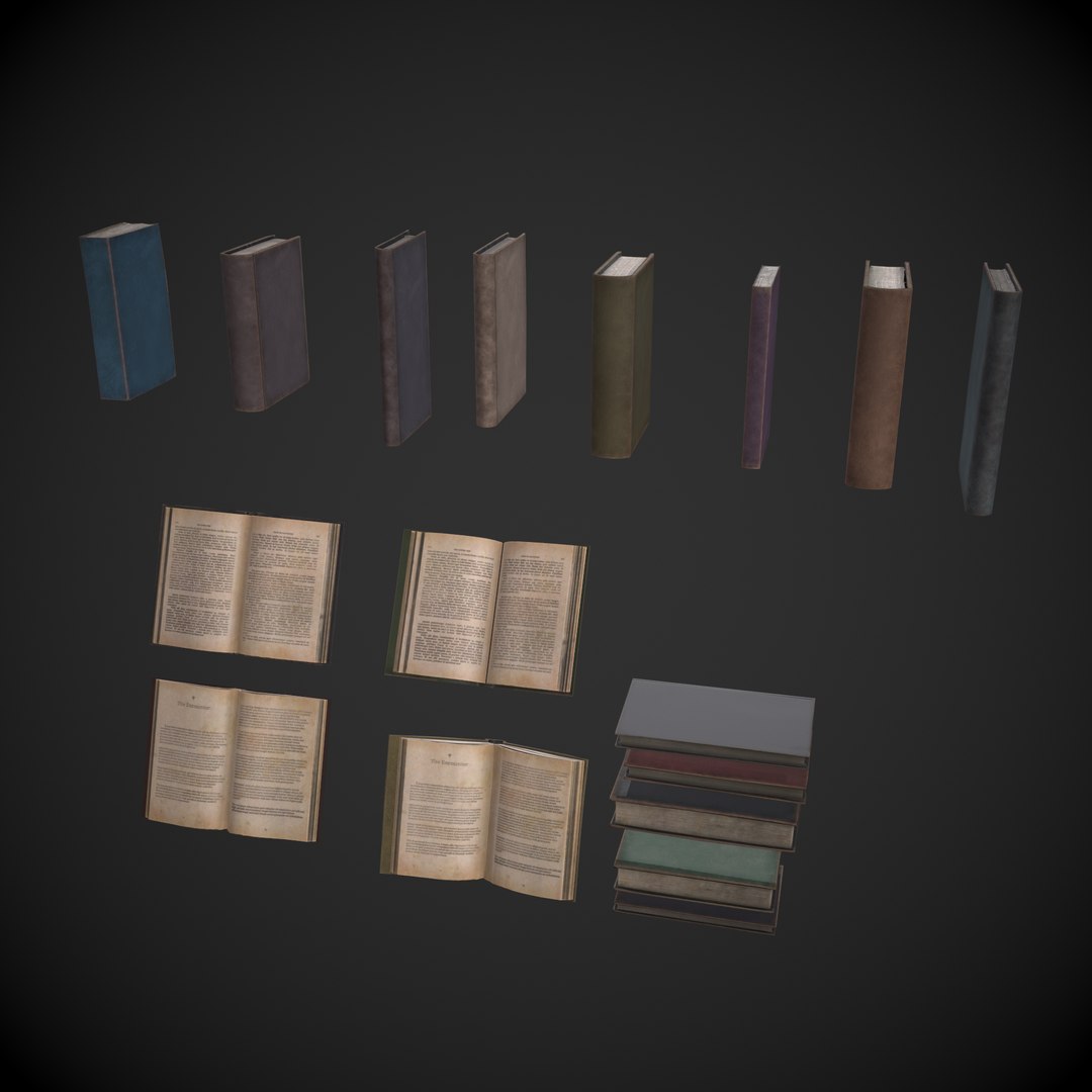 Set Of Books 3D Model - TurboSquid 1788794