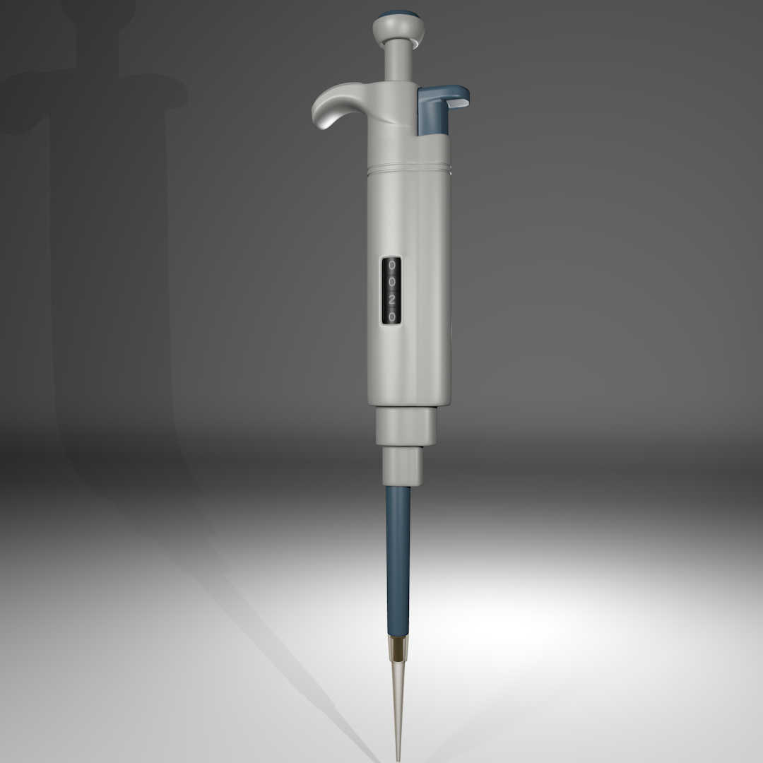 laboratory micropipette 3d model