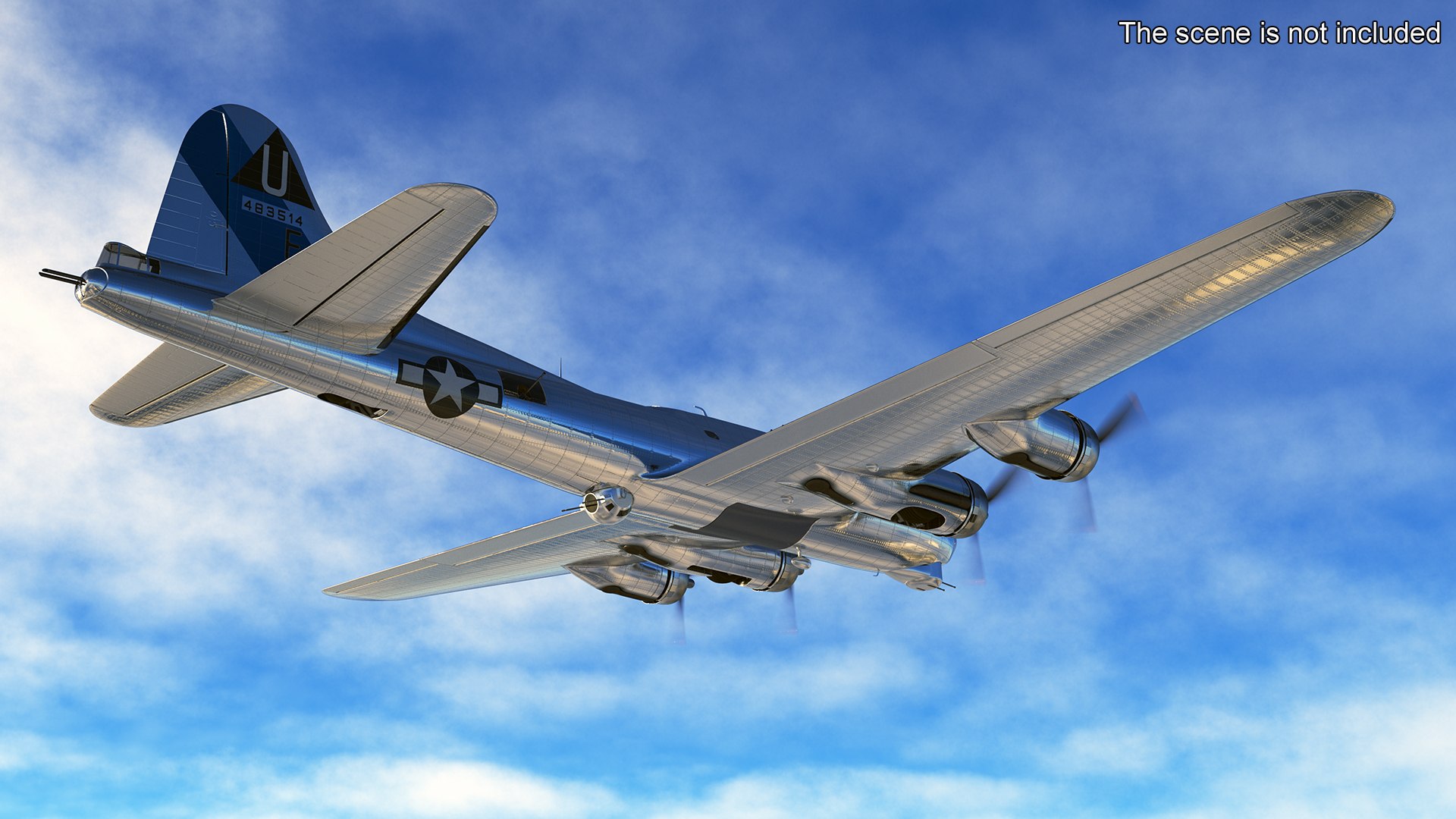 Boeing B-17 Propeller Aircraft Bomber Rigged For Maya 3D Model ...