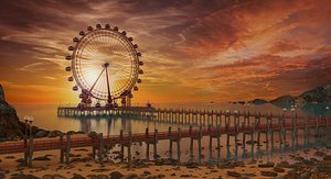 Sunset Ferris Wheel Dock