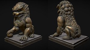 Chinese Guardian Lion 3D model