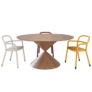 Pippi P Chair Clessidra Table By Midj
