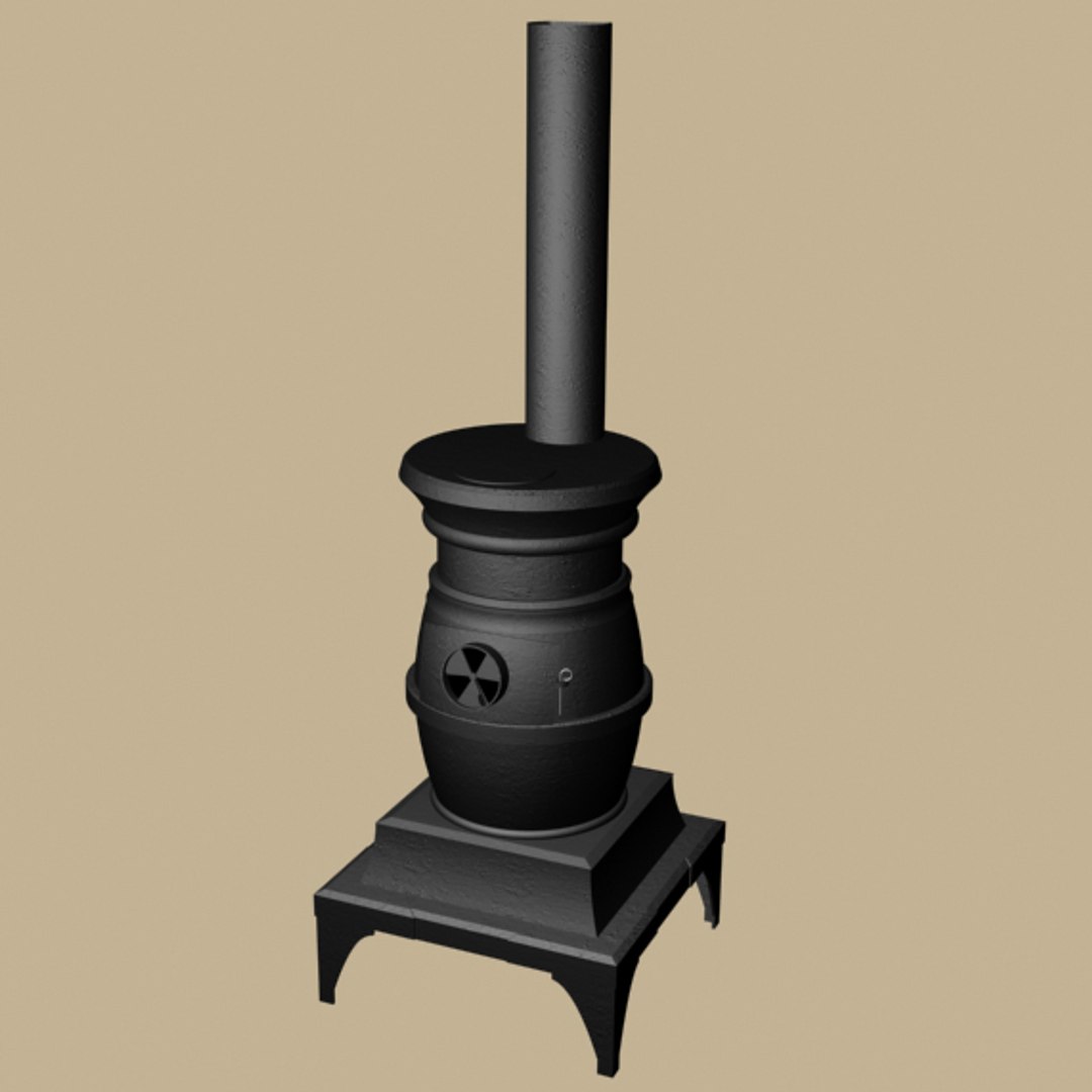 pot belly stove 3d max