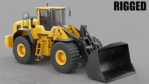Large Wheel Loader rigged 3D