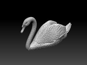 3D swan birds art