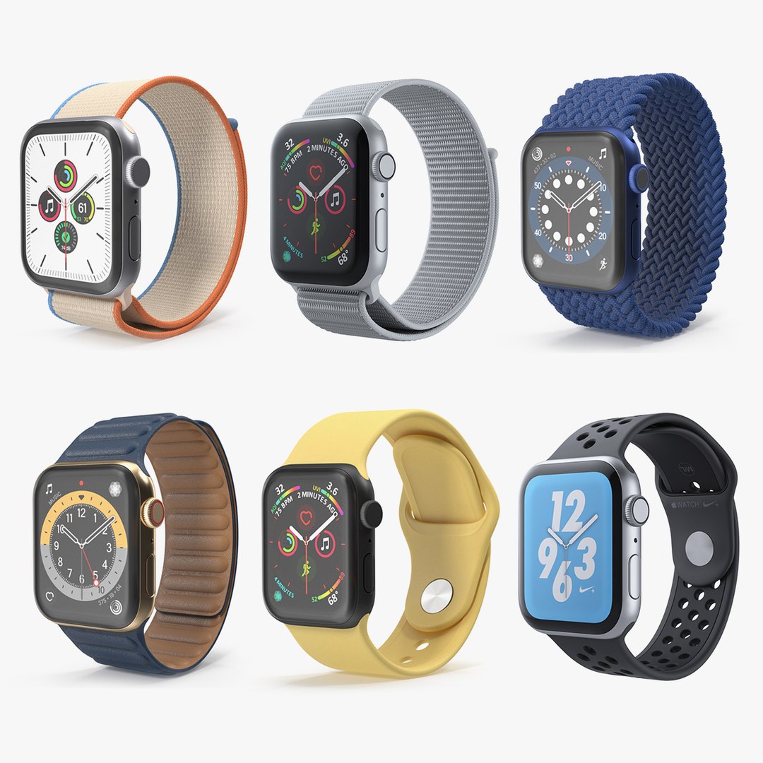 Apple Watches Collection 8 3D model preview