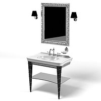Lineatre parigi classic washbasin mirror lavatory tap fucet set bathroom furniture