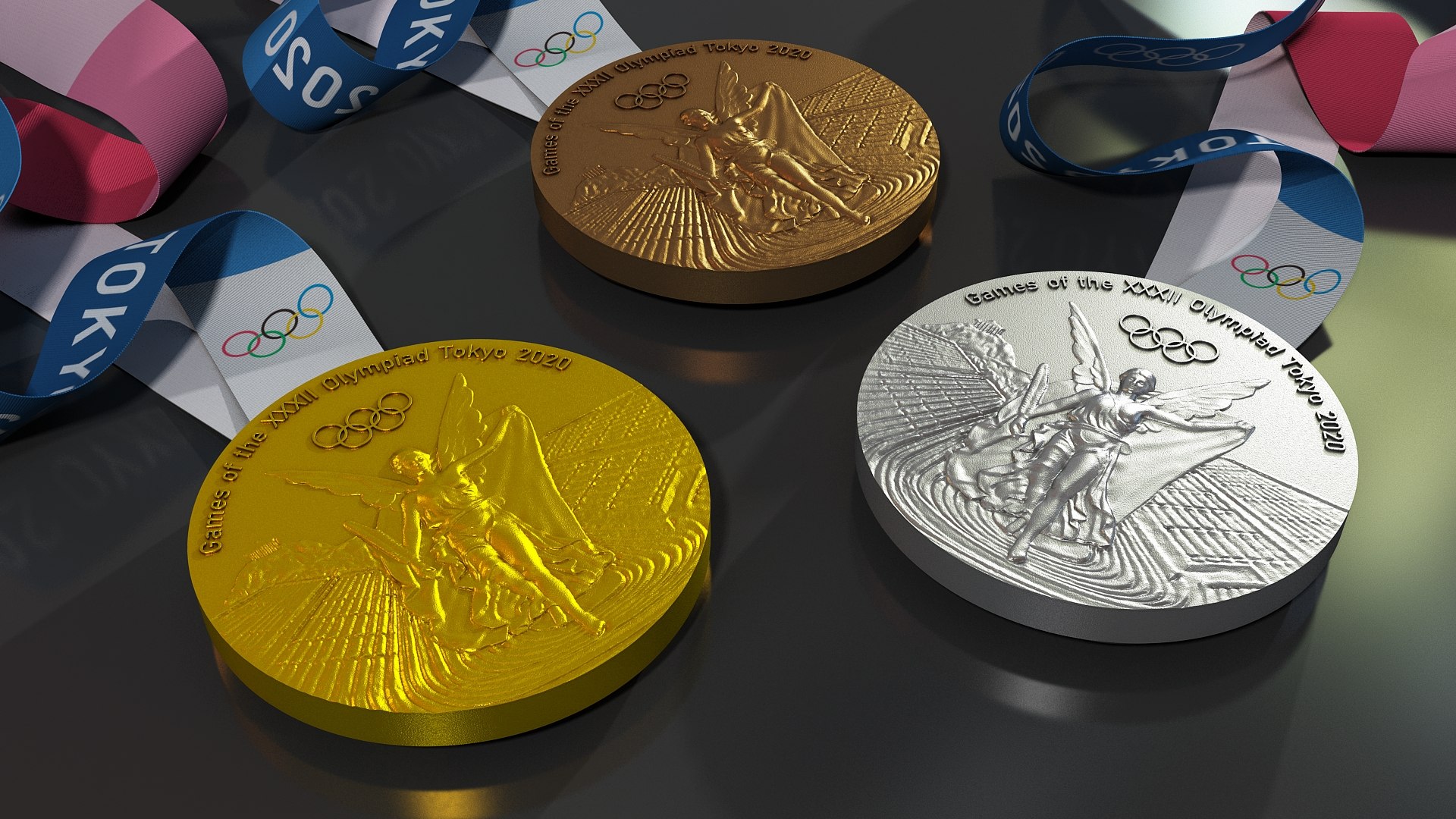 3D Model Tokyo 2020 Olympic Medals - TurboSquid 1764444