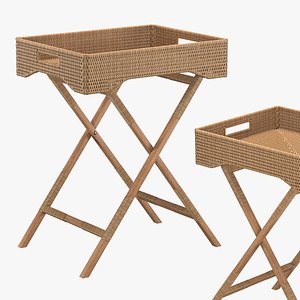 3D Butler Tray Table model