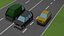 Set mit 10 Low-Poly-Autos