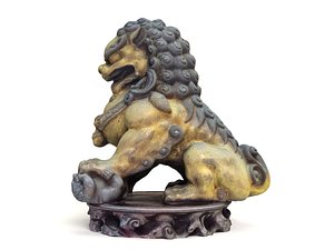 Chinese-style bronze lion statue