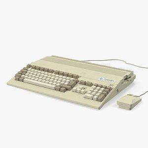 Amiga 500 Home Computer Old Keyboard 3D