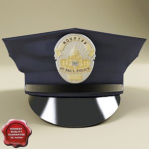 police hat 3d model