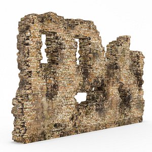 3d wall ruins