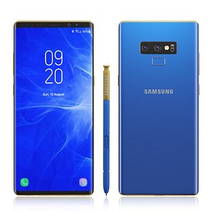 3D samsung galaxy note 9 model