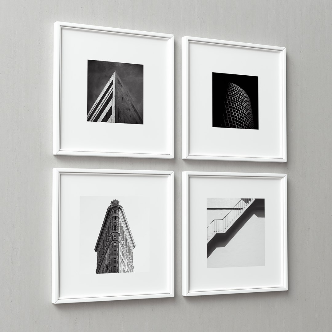 3D picture frames set - TurboSquid 1449615