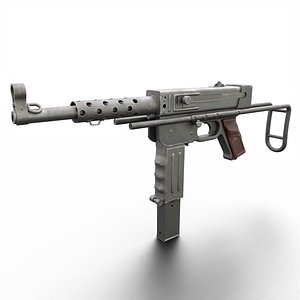 3D MAT-49 - Vintage Military SMG 3D Model