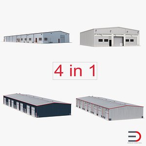 warehouse buildings 2 modeled max