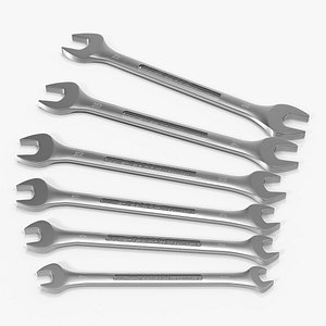 Facom Open End Spanner Set 3D Model